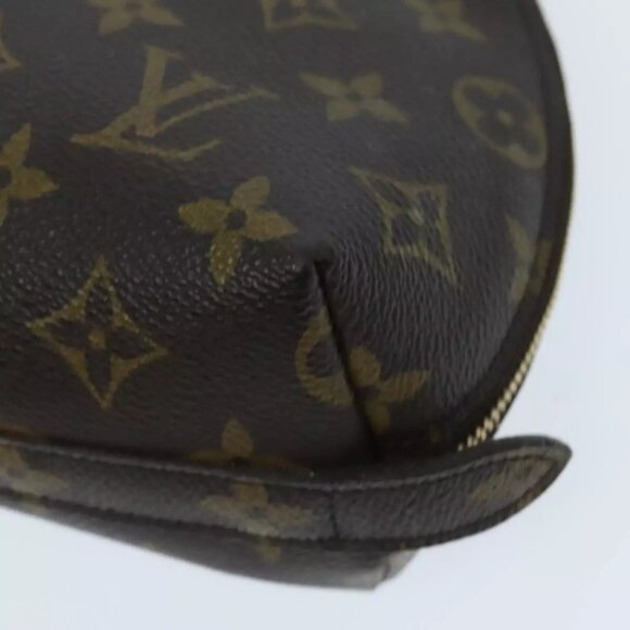 LOUIS VUITTON Monogram Trousse Demi Ronde Cosmetic Pouch M47520 LV Auth 95989 - Picture 4 of 16